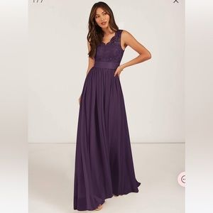 NWT Azazie Plum Gertrude Bridesmaid Dress-size 8